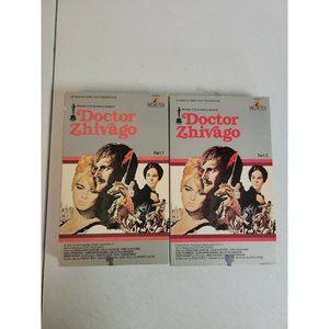 Doctor Zhivago Part 1 and 2 VHS 1980 Release Big Box Omar Sharif Julie Christie